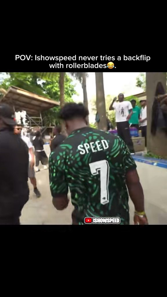 Showed IShowSpeed a backflip on skates.