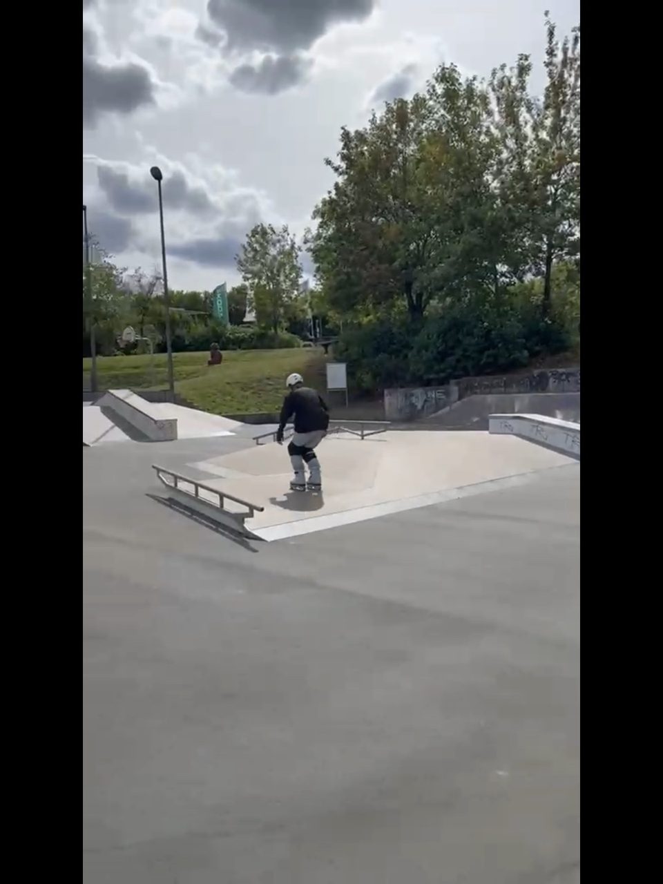 New Trick frontsinde 180 out #spot #trick #crew #skatepark #session #competition #friends 