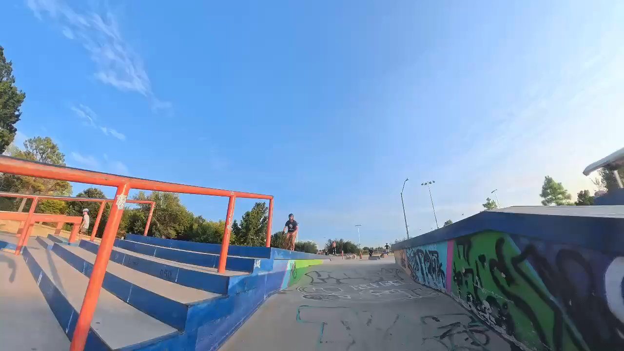 Getting more and more comfortable doing down rail @BladeOK
Stars and Stripes Skate Park 