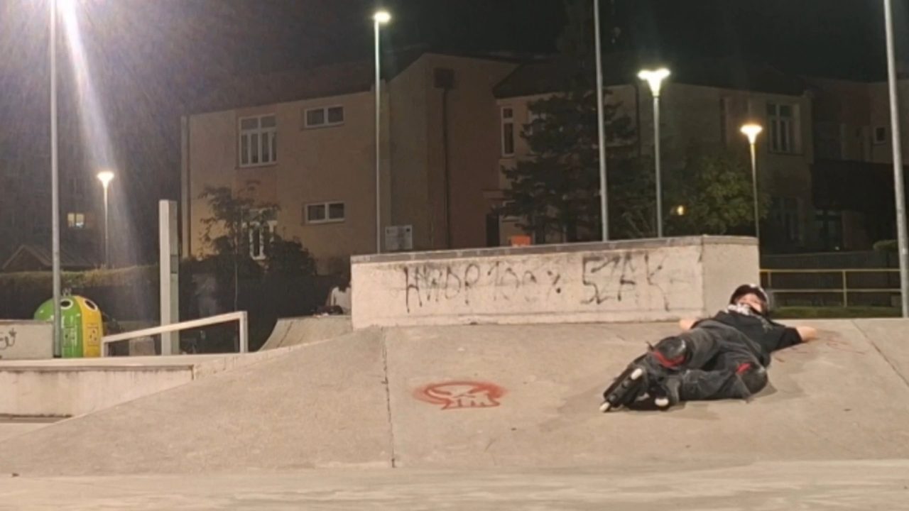 night sesh again #skatepark #session 